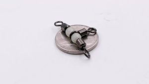 10Pcs 3 Way Fishing Swivels with Luminous Beads T Shape Cross Line Rolling Swivels for Catfish Surf Rig Saltwater Freshwater