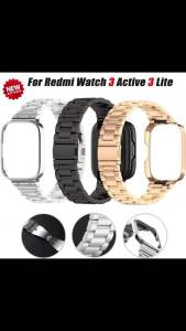 Dây Đeo Đồng Hồ Thông Minh Redmi Watch 3 Active Milanese Bằng Kim Loại Có Khóa Kim Loại + Ốp Bảo Vệ Bằng Thép Không Gỉ