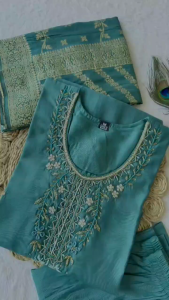 [PRE-ORDER] Size M to 2XL KURTI PANT OR DUPPAT FABRIC:- ROMAN SILK WITH HEAVY EMBROIDERED WORK 3pcs sets_368