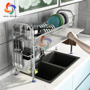 304 Stainless Steel Kitchen sink countertop tray rack Stainless steel bowl drainage rack space