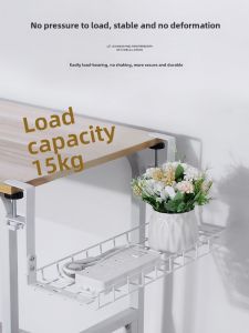 Cable Organizer Rack under Table Router Plug Storage Shelf Cable Management Holder Desk Bottom Wire Arranger Storage Basket