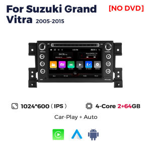 7 Car Radio Stereo for Suzuki Grand Vitara 2005-2012 2013 2015 CarPlay Android Auto Multimedia Player GPS Navigation Autoradio