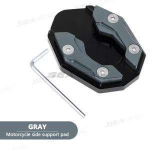 SEAMETAL Motorcycle Side Stand Cover Aluminum Alloy Motorbike Stop Stands Pad Universal Bicycle Foot Extension Kickstand Covers