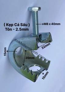 Kẹp xà gồ chữ C ( kẹp cá sấu ) - combo 10 cái