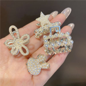 🔥Orfila Sweet Mini Clips Hair Clip For Women Cute Hairpin with Pearl Diamond Bowknot Shark Clip Fashion Hair Accessories for Girls
