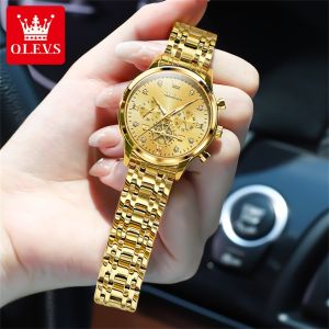 OLEVS watch for women waterproof 2025 Imported from switzerland luminous multifunctional mechanical dial design stainless steel strap Women Casual Watches