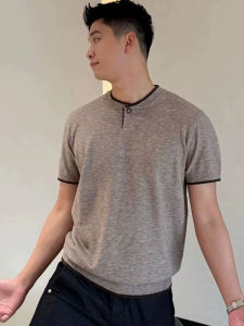 XIBAIYI | Extra Large 300 Pounds Henry Collar T-shirt