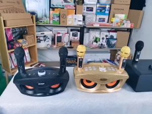 ORIGINAL SDRD 306 Portable Bluetooth Speaker with FREE two Microphone KARAOKE Super Bass KTV Stereo