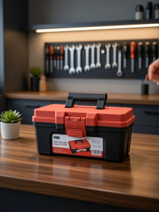 HYRO MINI TOOL BOX SMALL IN SIZE RED AND BLACK COLOR 20 cm (L) x 10 cm (W) x 10 cm (H)