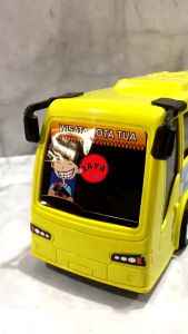 Mainan Bus Wisata Jakarta Murah Jalan Dorong Roda Friction - Miniatur Mobil Mobilan Bis Busway Anak Edukatif