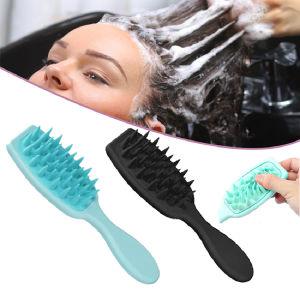 Silicone Massage Brush Exfoliating Comb Brush Promotes Hair Growth Relaxation Comfortable