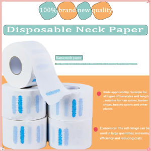 1/5Rolls Disposable Neck Paper Collar Haircut Cape Covering Neck Paper Roll Cutting Wrap Apron Salon Barber Accessory
