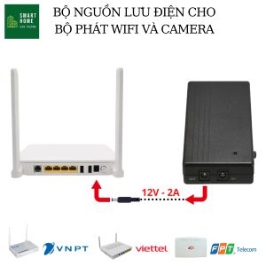 Pin dự phòng bỏ túi cho camera và wifi 5V 9V 12V dung lượng cao 5000mAh (UPS wifi)