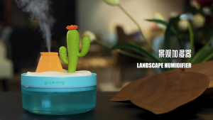 320ML 2in1 Landscape Air Humidifier Diffuser Quiet Desktop Pelembap Udara BPA-Free Bedroom/Office加湿器