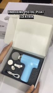 Alat Pijat Getar Terapi Theraphy 30 speed 4 heads Alat Pijat Otot Cerdas Pistol Fasia Elektrik Mini Pistol Pijat Otot Leher Santai Pemulihan Kebugaran dan Olahraga Kelas Profesional 4-In-1 Pistol Pijat Multifungsi Alat Pijat Terapi Otot Gym