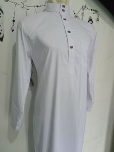 Gamis pria dewasa motif embos kancing imfort bahan katun toyobo adem lembut