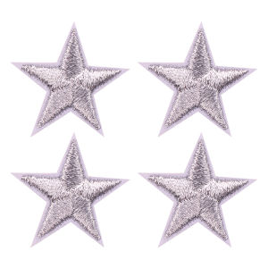 5Pcs Colorful Five-pointed Star Embroidered Patches For Clothing DIY Cartoon Patch Iron On Patches On Clothes Jackets Sew Badge