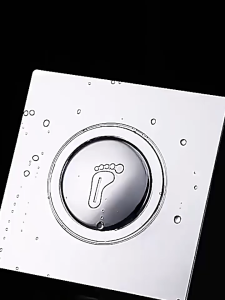 Saringan Air Mandi Floor Drain Injak Stainless Untuk Shower Toilet Desain Sedimen Dalam Anti Slip