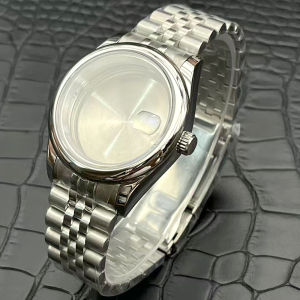 36MM/39MM round smooth polished case with sapphire glass is suitable for replacing stainless steel parts of NH35/36 movement