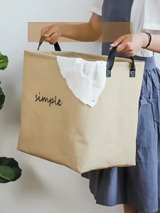 torage Bin Shelf Basket Canvas Fabric Toy BoxWaterproof Coating Nursery Hamper with HandlesGift Basket for HomeOfficeClothesBooks