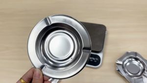 Good luck befalls! High quality minimalist stainless steel ashtray suitable for-bar/home/office space etc. durable and anti-drop ashtray gifts