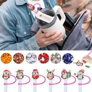 other | 6-Piece Diamond Painting set straw hat Christmas Penguin pattern acrylic material Christmas day party wine glass Decoration