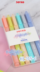 JOYKO Penanda Berwarna Highlighter HL-105 1 Set 6 Warna Soft Color