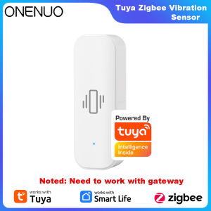 Zigbee Vibration Sensor Detection Tuya Smart Life APP Notification Real-Time Motion Shock Alarm History Record for Home Security