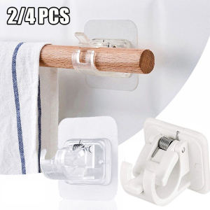 【Naitre】 4 cái Móc Treo Tường Thanh treo rèm không có đinh dính móc treo rèm có thể điều chỉnh giá treo khăn cố định móc phòng tắm nhà bếp nhà