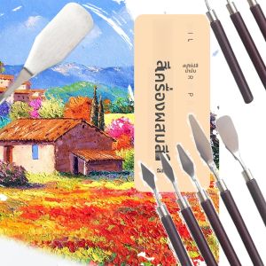 สแตนเลสสตีลไม้พายโลหะพาเลทมีดครัว Pastry เค้กตกแต่งเครื่องมือสําหรับศิลปินจิตรกรวาดใช้