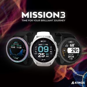 Rechargeable Diving Computer Watch White Fin Shark ATMOS MISSION 3 with Chinese App Connection for Scuba Diving And Travel