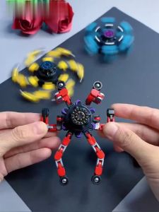 Luminous Fidget Spinner kids amazing toys for boy spinner fidget creative toys Birthday party goodies for kids spinner toys deformation robot spinning toy for kids