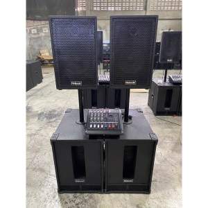 ชุดเครื่องเสียงกลางแจ้ง ชุด 2x2 ออเดอร์ 6 / บีวี เบส 12 นิ้ว กลาง 10 นิ้ว *มิกซ์มีบลูทูธ*