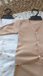 6Pcs 3Set Seri Krem Baju Bayi Celana Bayi Baru Lahir Lengan Panjang Newborn Kado Gift Set