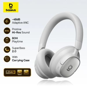 Baseus Bowie MH1 Bluetooth Headphones 48dB Noise Cancellation Hi-res LDAC Over Ear Headset Audio Wireless Earphone Earbuds