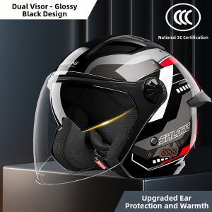 JUNHAOLONG | Safety Certified Universal 4 Seasons Warmth 3/4 Helmet