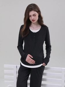 Mom Jane | Spring Autumn Outer Wear New Soft & Warm Maternity Nursing Home Wear Set