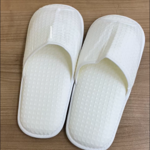 SWENY รองเท้าสลิปเปอร์ สีขาว แดง เบจ น้ำเงิน เทา ใส่นุ่มสบาย ซักได้ Waffle Open toe รองเท้าสลิปเปอร์โรงแรม