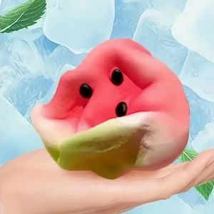 Hot stress relief toy Funny Squishy snowskin Watermelon Fidget Toy stress relief Slow Rising Fruit Pinch Squeeze Prop gift