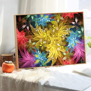 Colorful Flowers Abstract Artwork Jigsaw Puzzle 500/1000/1200/2000PCS Stress Relief Puzzle Wall Art Decor Gift