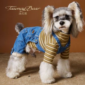 Fall Winter Dog Clothes Pet Snow Collar Teddy Bichon Maltese Pomeranian Shiba Inu Yorkie Casual Fleece Pantsuit by TawneyBear