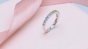 Nhẫn Nhẫn Dành Cho Nữ Đá Quý Thạch Anh Trắng Đá Quý Peridot Rắn 925 Sterling Bạc Trang Sức Tự Nhiên