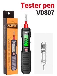 ANENG | Máy Kiểm Tra Điện Cầm Tay Thông Minh ANENG VD807 Không Tiếp Xúc Dò Dây AC 12-300V Với Cảm Biến NCV Tìm Cầu Dao 50/60Hz