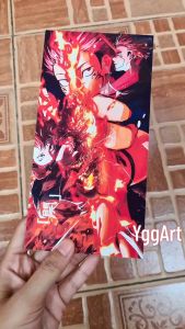 Poster Anime Jujutsu Kaisen gambar 4k ukuran 10x20 cm