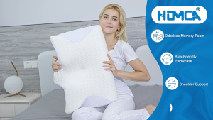 HIMO Gối Cổ Xốp Nhớ Hình Bướm - Giảm Đau Cổ/Mỏi Vai Hai Trong Một - Đàn Hồi Chậm Mềm Mại - Thoáng Khí 3 Chiều - 58x37x14