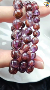 Collection Grade Amethyst Phantom Quartz Bracelet