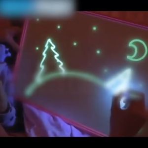 Anak Cahaya Gambar Pad Papan Luminescent Menyala Dalam Gelap Lukisan Mengembangkan Mainan Pendidikan-A5 Hadiah Gratis
