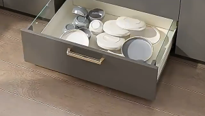 【SG STOCK】Aluminum Adjustable Cutlery Drawer Utensil Kitchen Flatware Drawer Organizer Tray for Silverware Serving