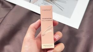 Full Coverage Liquid Foundation & Loose Setting Powder Set Moisturizing Flawless Oil Control Long Lasting Waterproof Face Makeup