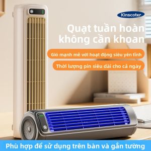 Quạt Điều Hòa Để Bàn KINSCOTER 3 Tốc Độ Có Thể Sạc Lại Quạt Làm Mát Im Lặng Gắn Tường Cho Phòng Tắm Nhà Bếp Gia Đình Không Cần Khoan